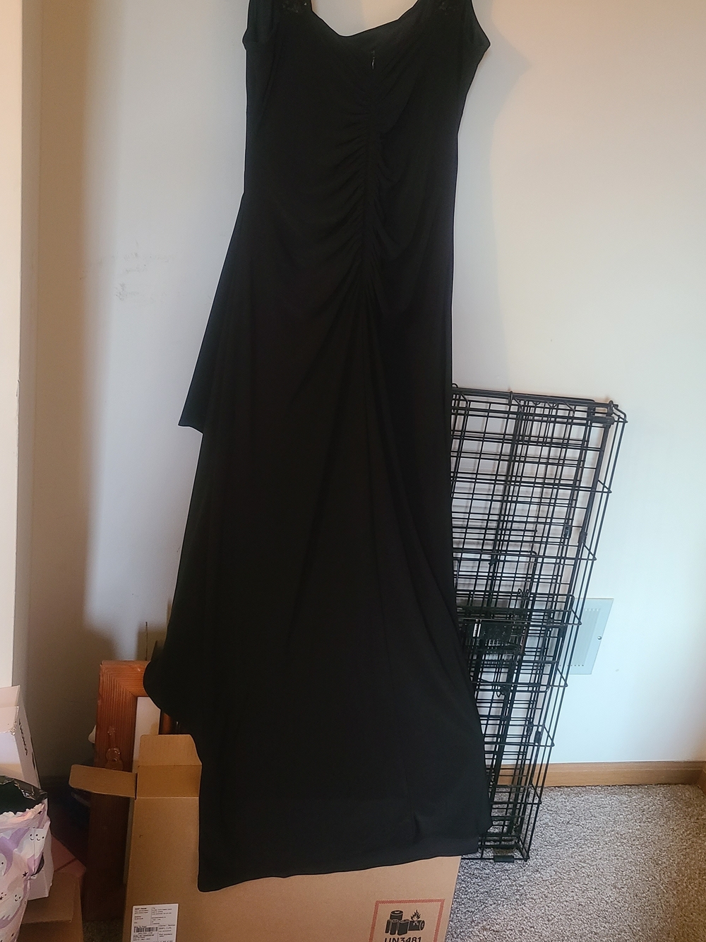 R&M Richards Black Sequin Maxi Dress - Picture 6 of 6